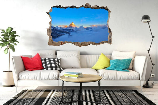 Matterhorn 3D Window Wall Sticker: Alpine Mountain View