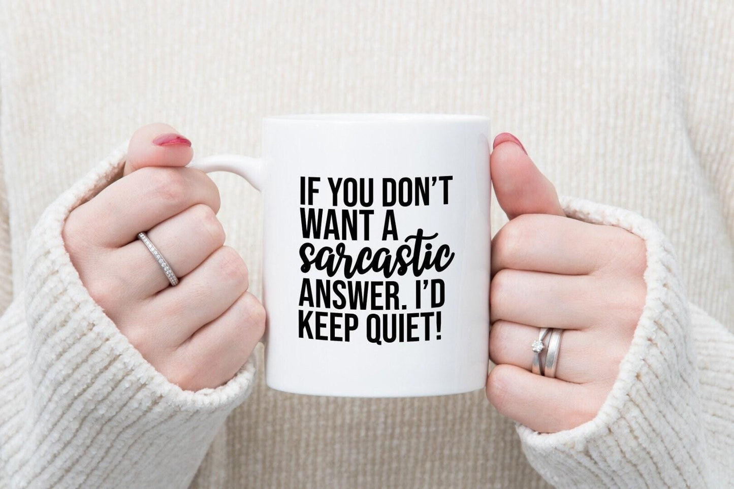 Sarcastic Answer Mug & Coaster Set - Funny Novelty Gift