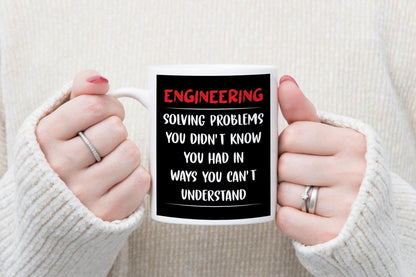 Engineering Solving Problems Mug & Coaster Set Engineers Funny Gift Coffee Cup
