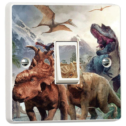 Dinosaurs Single Light Switch Sticker Vinyl Cover Skin Wall Decal Bedroom
