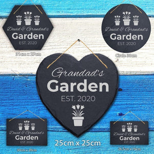 Personalised Slate Plaque Home Garden Sign Laser Engraved Fence Stone Art Gift