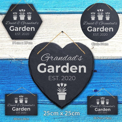 Personalised Slate Plaque Home Garden Sign Laser Engraved Fence Stone Art Gift