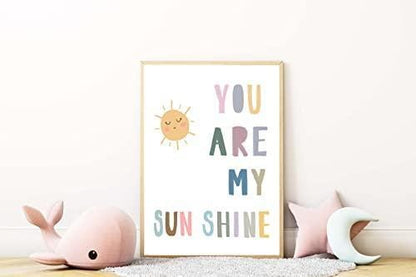 My Sunshine Kids Boho Watercolour Hand Painted Effect Nursery Wall Art Poster