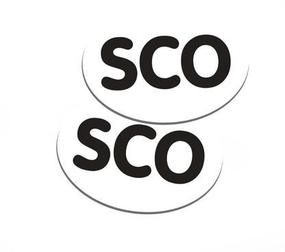 4 Pack Scottish Flag Oval Vinyl Car Stickers