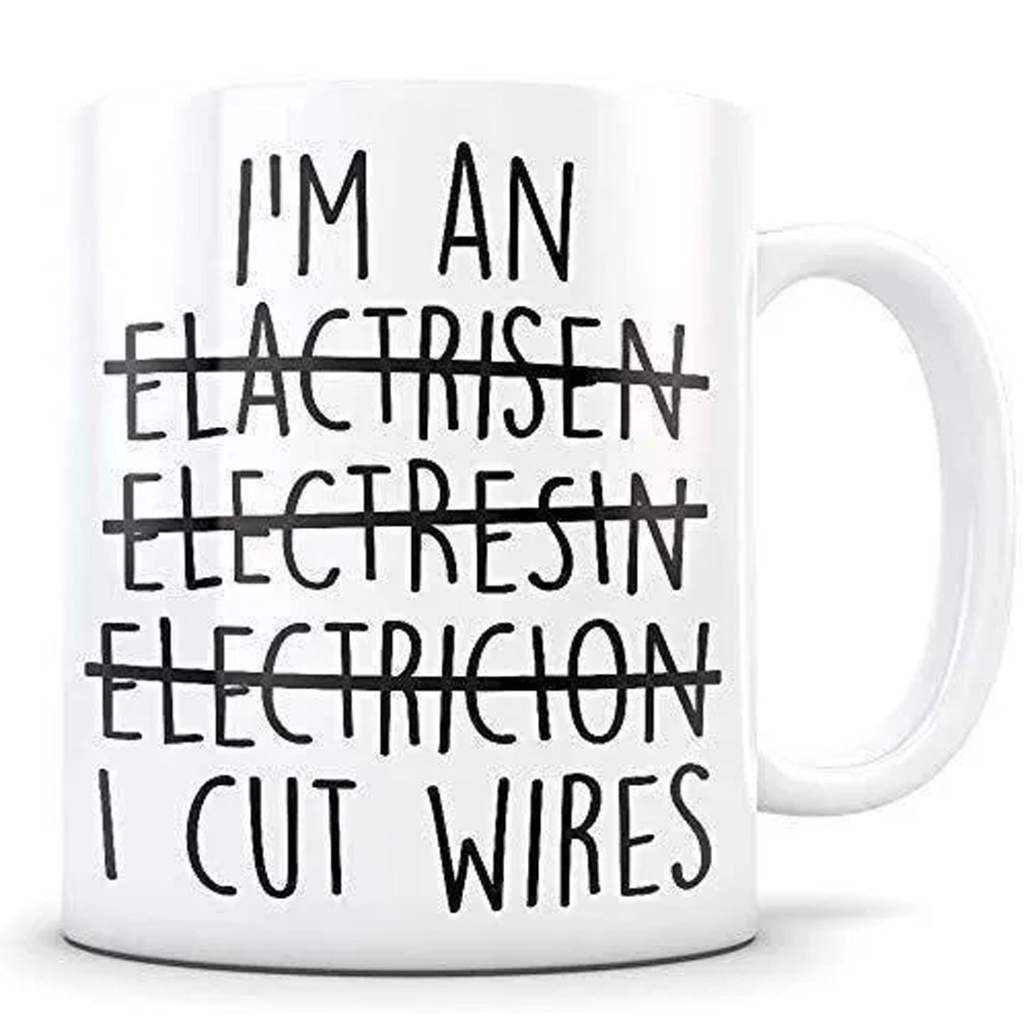 I Cut Wires Funny Coffee Mug - Electrician Gift - UK Made