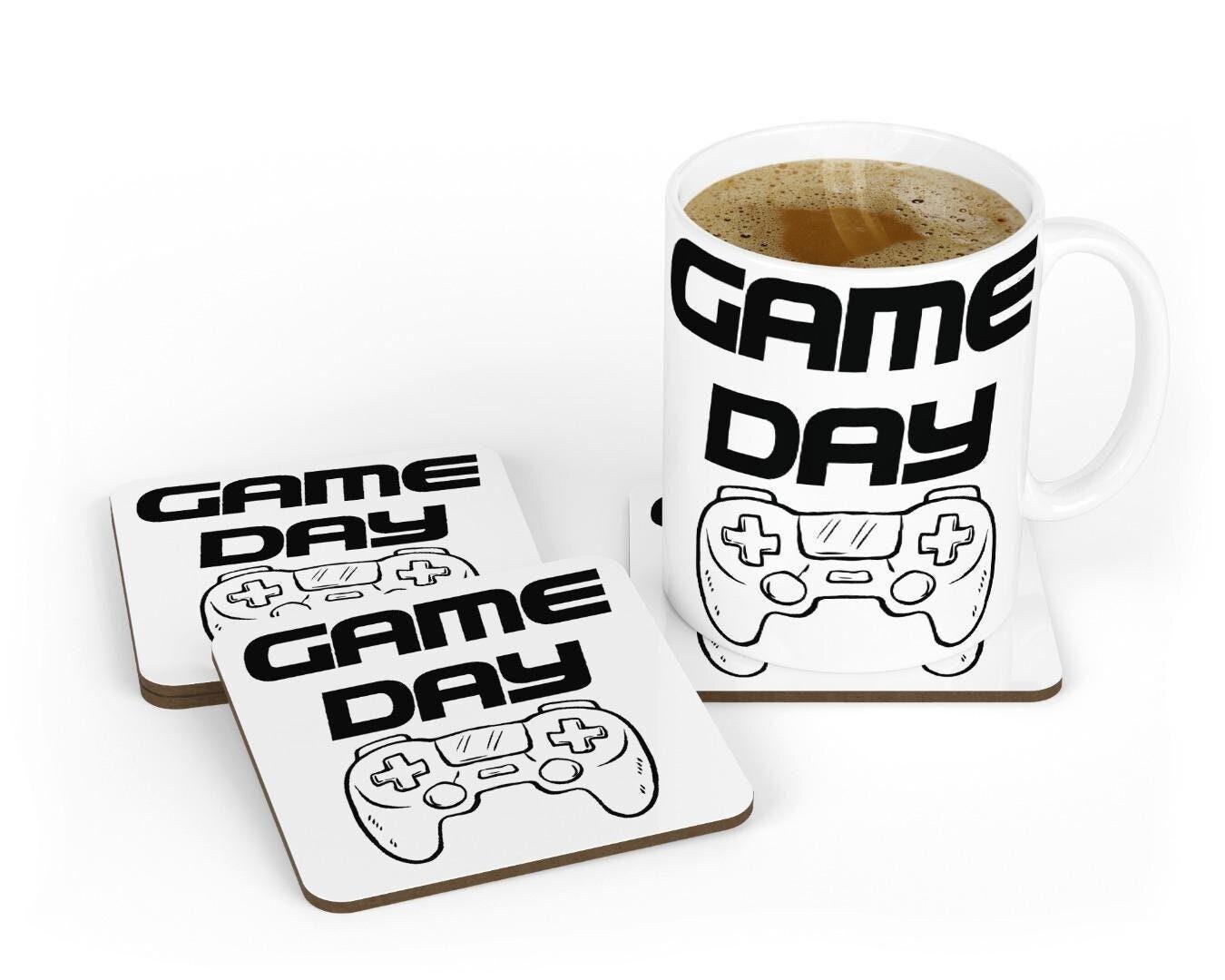 Game Day Mug & Coaster Set Novelty Gamer Gaming Christmas Funny Birthday Gift
