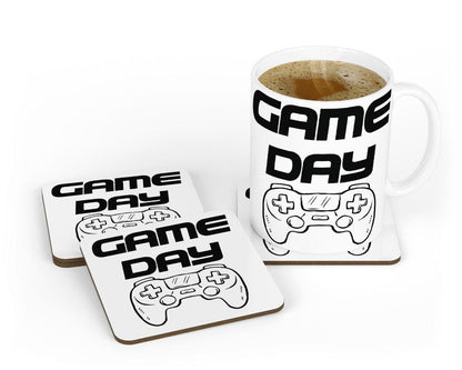 Game Day Mug & Coaster Set Novelty Gamer Gaming Christmas Funny Birthday Gift