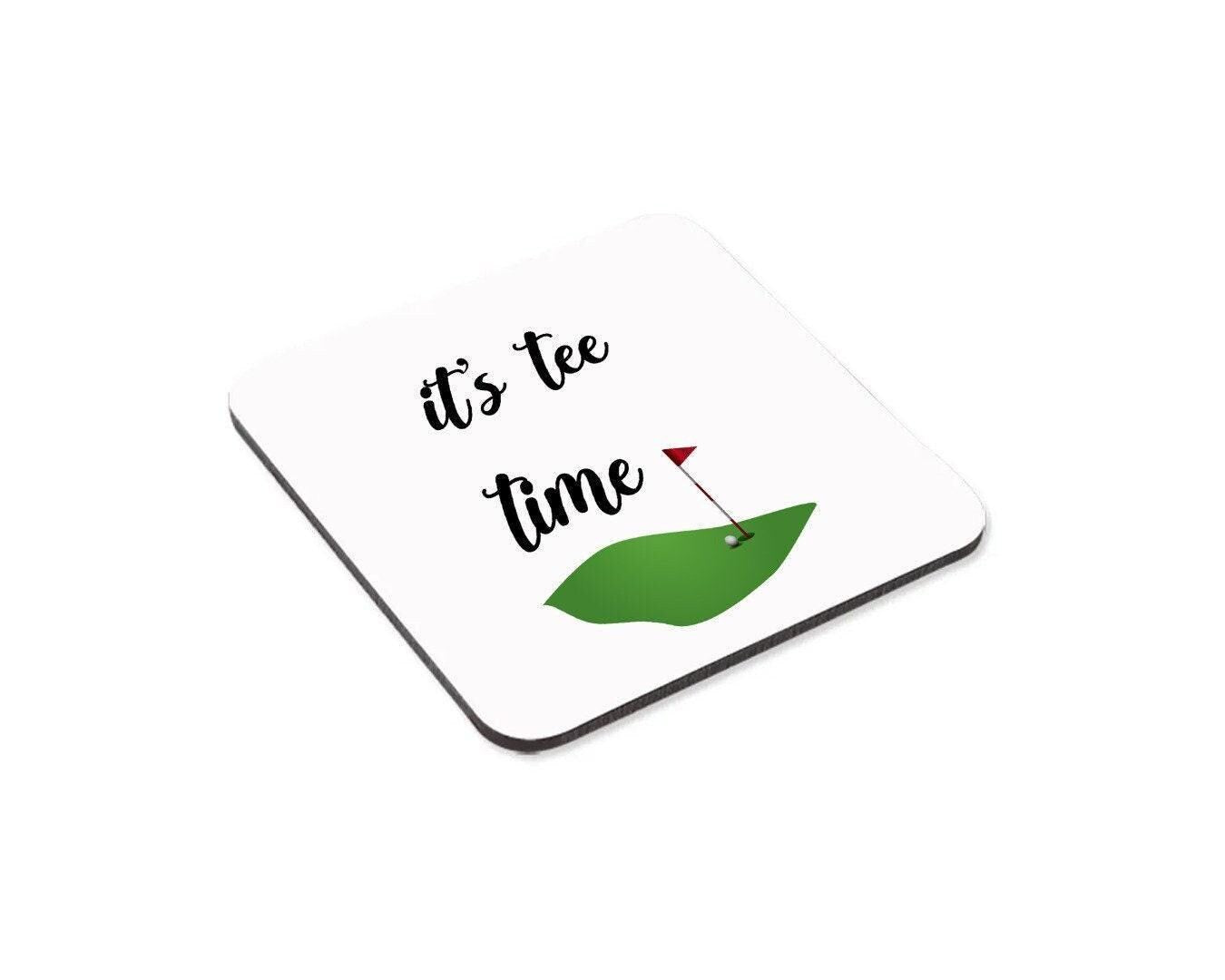 Tee Time Chuckles Humorous Golfers Mug & Coaster Set  Ideal For Birthdays And Christmas