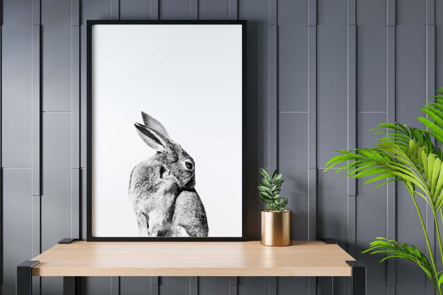 Rabbit Bunny Kids Bedroom Woodland Forest Animal Wall Art Decor Print Poster