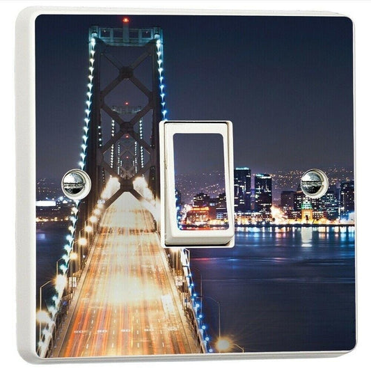 San Francisco Bridge Light Switch Sticker Cover Vinyl Skin Wall Decal Decor