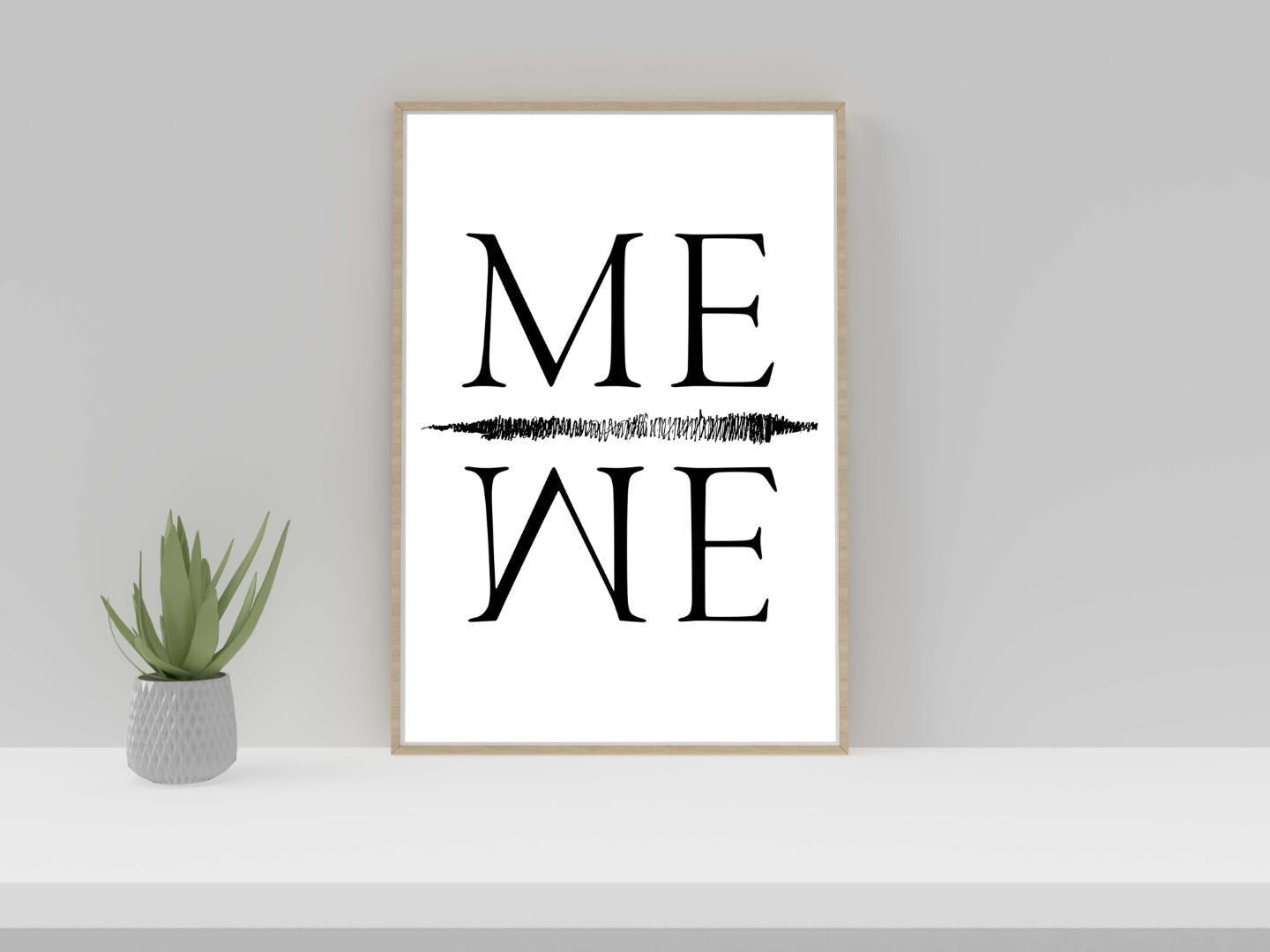 Me We Leadership Inspirational Positive Thoughts Words Poster Print Wall