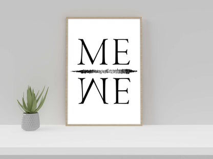 Me We Leadership Inspirational Positive Thoughts Words Poster Print Wall