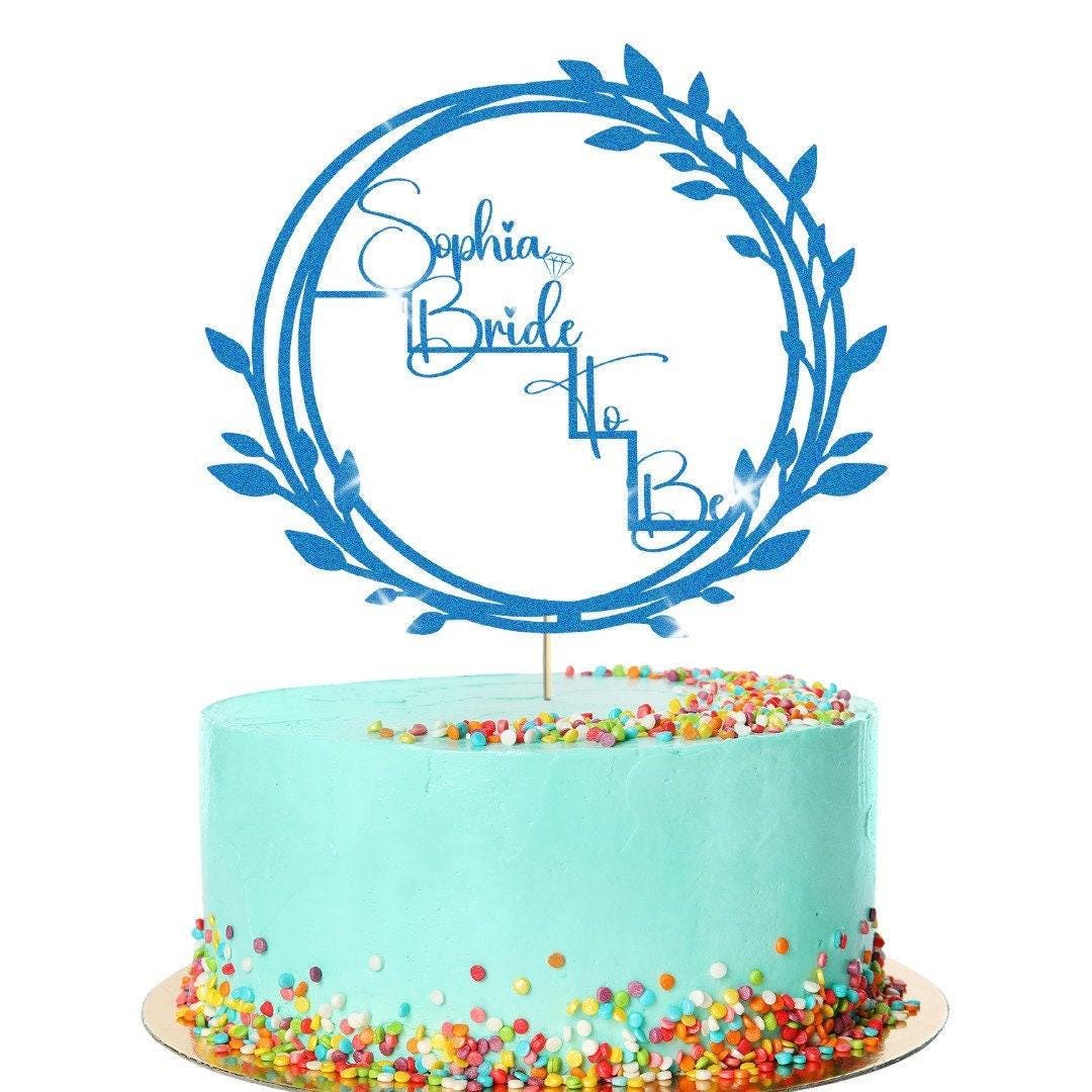 Personalized Glitter Bride-to-be Cake Topper For Wedding Party Decoration