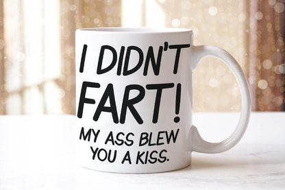 I Didn't Fart Mug & Coaster Set: Funny Novelty Dad Joke Gift
