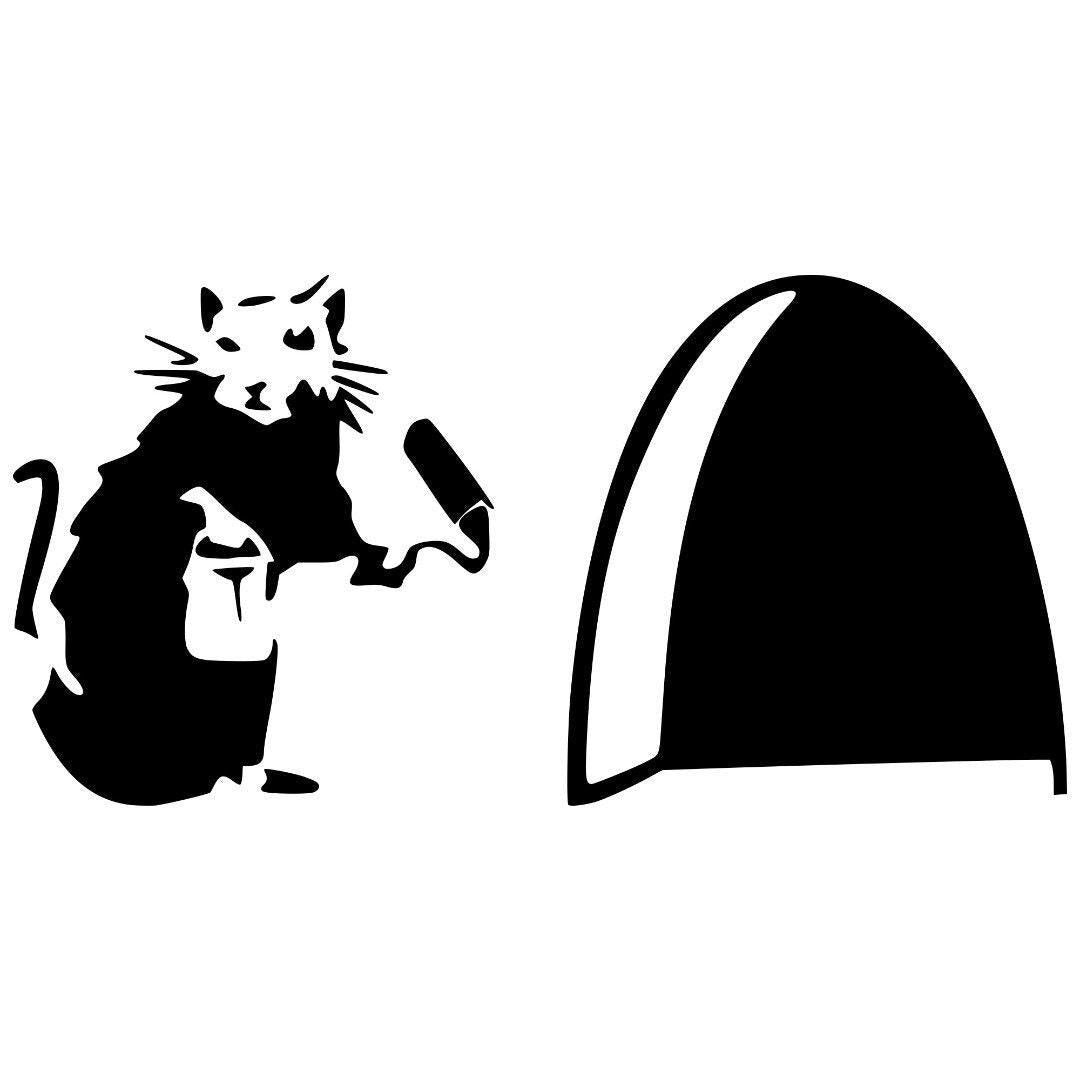 Banksy Rat Hole Wall Art Sticker Vinyl Decal Mouse Home Skirting Board Removable