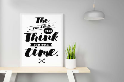 The Trouble Is Think Motivational Inspirational Positive Quote Poster Print Wall