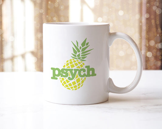 Psych Pineapple Coffee Mug: Fun Office & Home Gift - UK Made