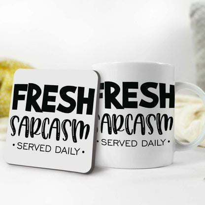 Sarcasm Mug & Coaster Set: Funny Office Gift