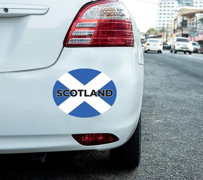 2 X Scotland Flag Car Stickers: Oval Vinyl Decals