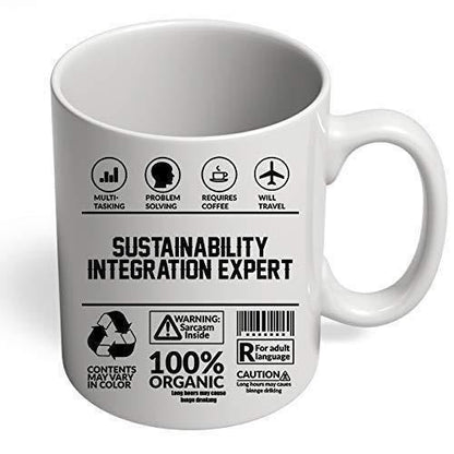 Sustainability Expert Mug: Funny Sarcastic Gift - UK Made
