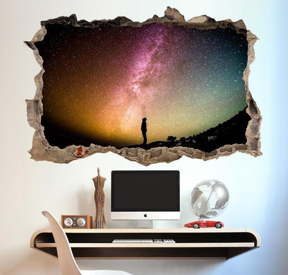 3D Stargazing Wall Sticker: Stellar Serenity Kids Decor