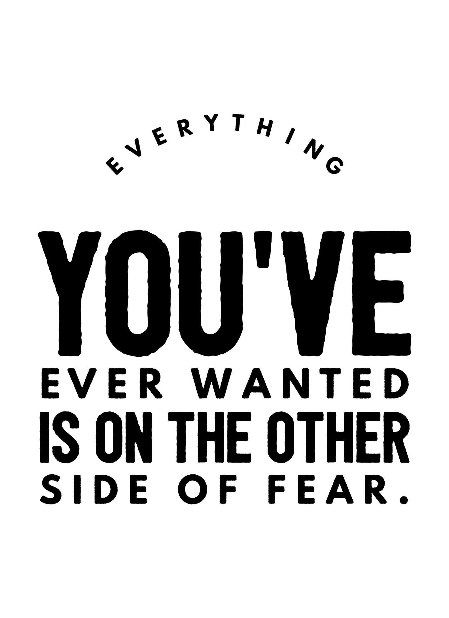 Everything You Ever Wanted Motivational Inspirational Positive Quote Poster Wall