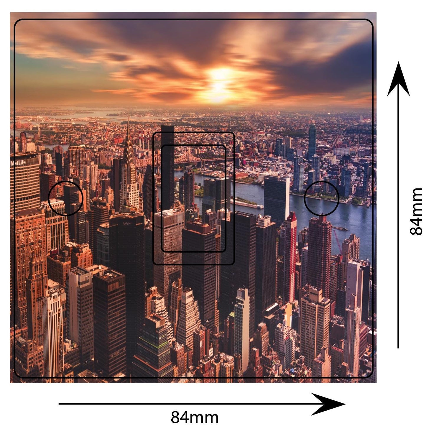 New York Views 3d Light Switch Sticker Cover Vinyl Skin Wall Decal Bedroom Decor