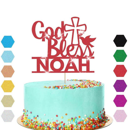 Personalised God Bless Confirmation Cake Topper Congratulation Birthday Cake Any Name