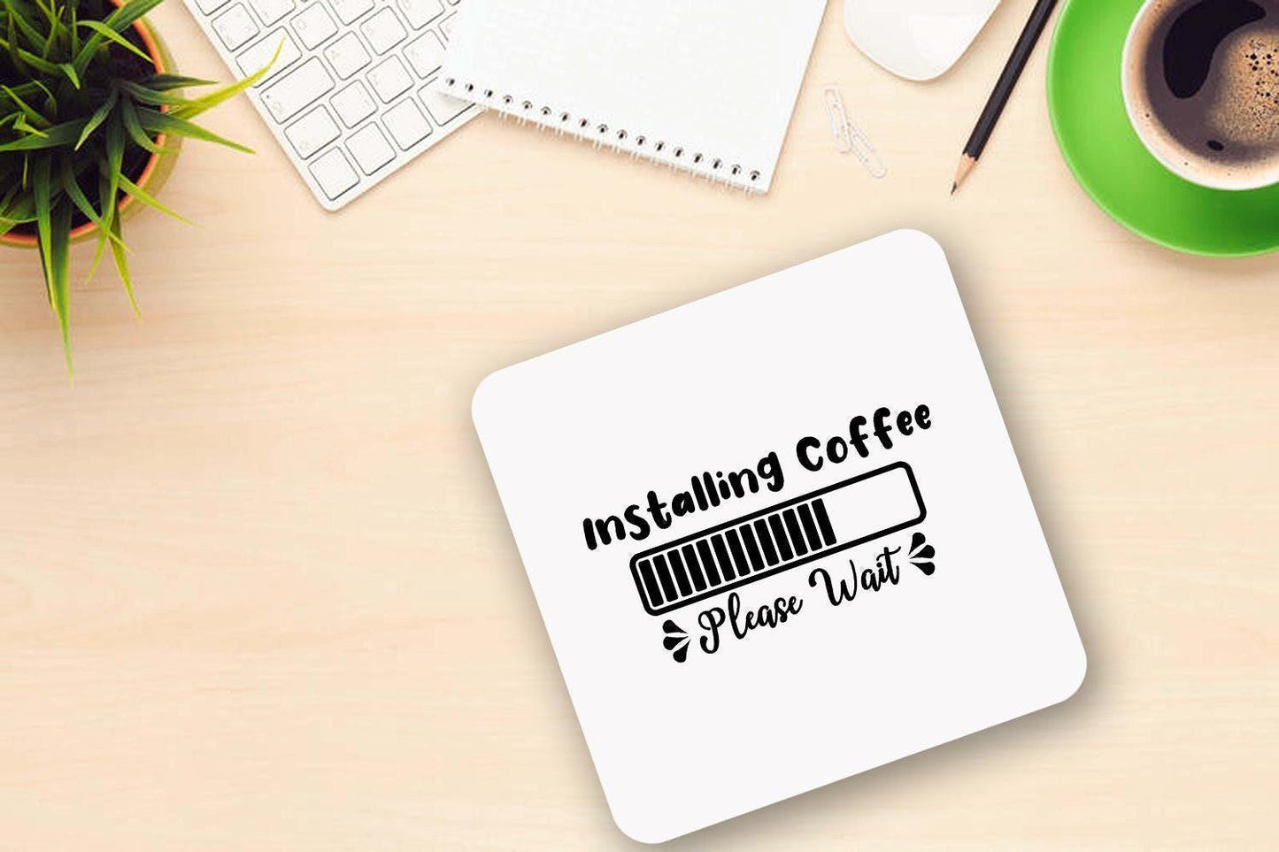 Installing Coffee Please Wait - Funny Novelty Mug & Coaster Coffee Tea Cup Office Gift