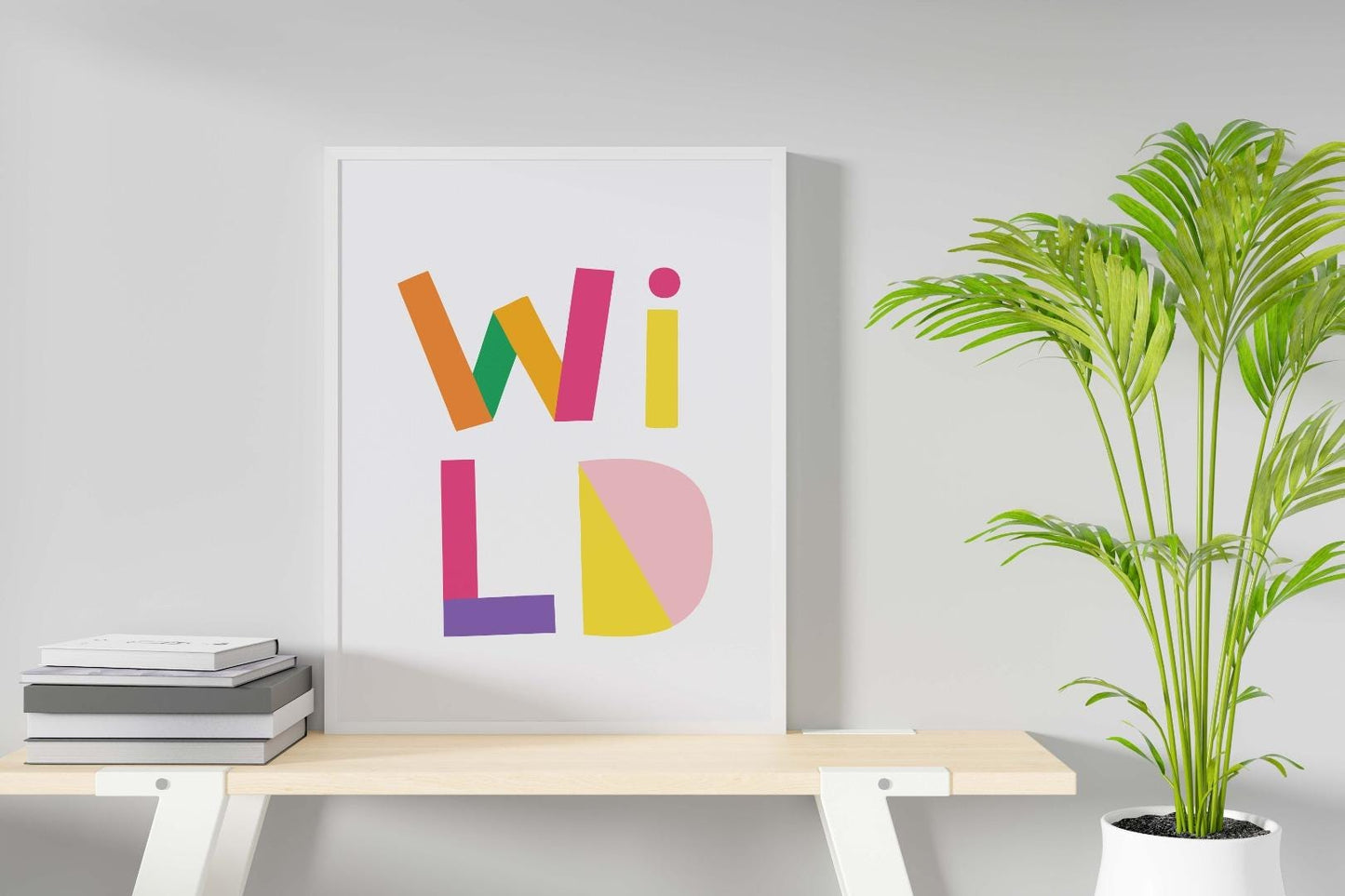 Wild Lovely Colours Word Nursery Bedroom Boys Girls Wall Decor Art Poster Print