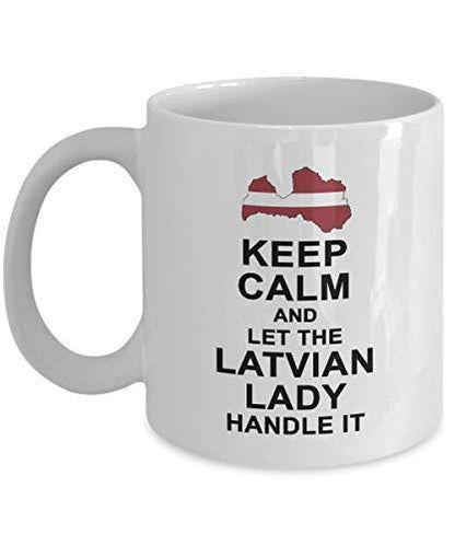 Lithuanian Lady Coffee Mug: Keep Calm Gag Gift