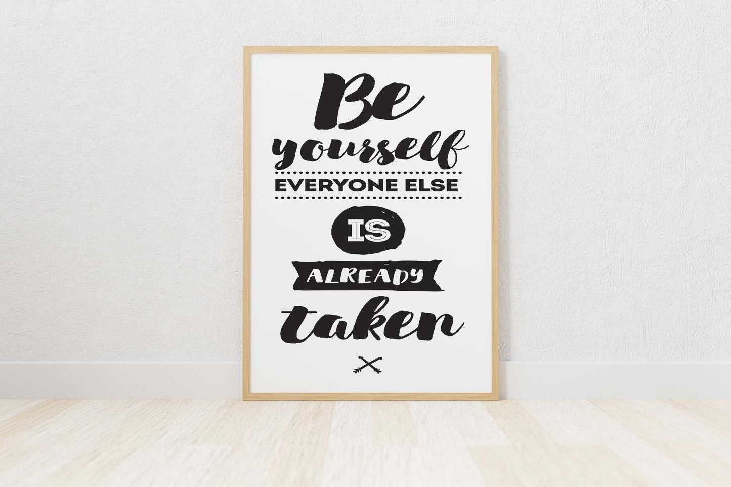 Be Yourself Everyone Is Already Inspirational Positive Quote Poster Wall