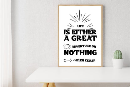 Life Is Great Adventure Motivational Inspirational Positive Quote Poster Wall