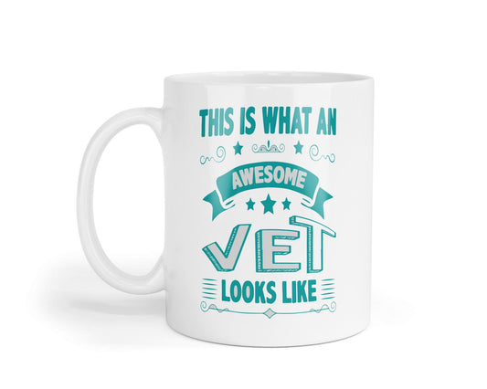 This Is What An Awesome Vet Looks Like Mug Funny Humour Coffee Tea Cup Novelty Gift For Leaving Friend Birthday Christmas Present