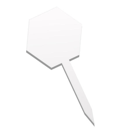 Acrylic 100mm Clear Birthday Paddle Cake Topper Round Star Hexagon Square Heart Shapes