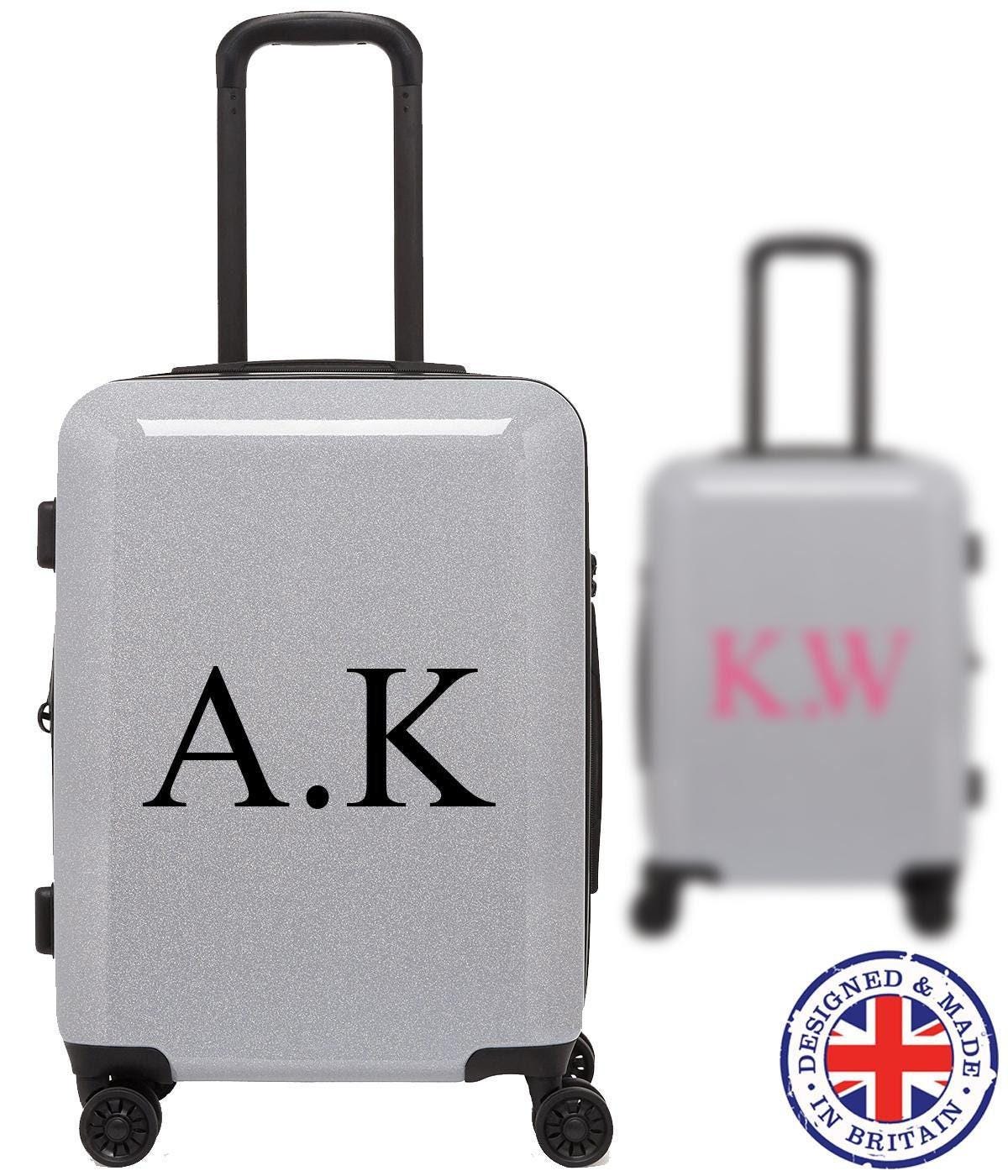 Personalised Name Initials Suitcase Vinyl Decal Sticker Luggage Travel Holiday