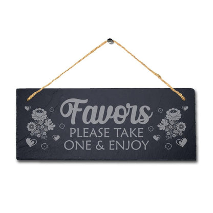 Favors Please Take One Enjoy Laser Engraved Hanging Slate Humorous Plaque Sign