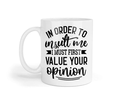 Sarcastic Ceramic Coffee Mug & Coaster Set: Funny Insult Gift