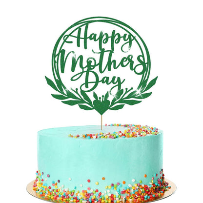 Happy Mothers Day Glitter Cake Topper Birthday Celebration Decoration