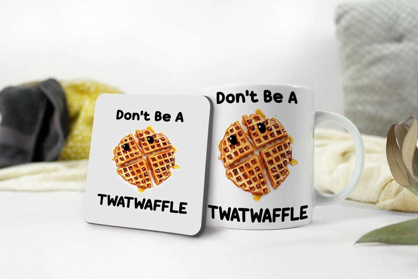 Twatwaffle Mug & Coaster Set, Funny Gift