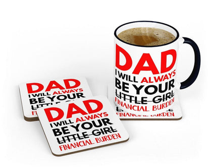 Funny Dad Mug & Coaster Set Funny Birthday Christmas Tea Gift