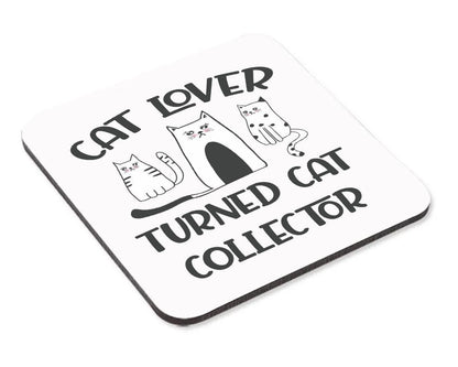 Cat Lover Mug & Coaster Set Turned Collector Funny Birthday Christmas Tea Gift