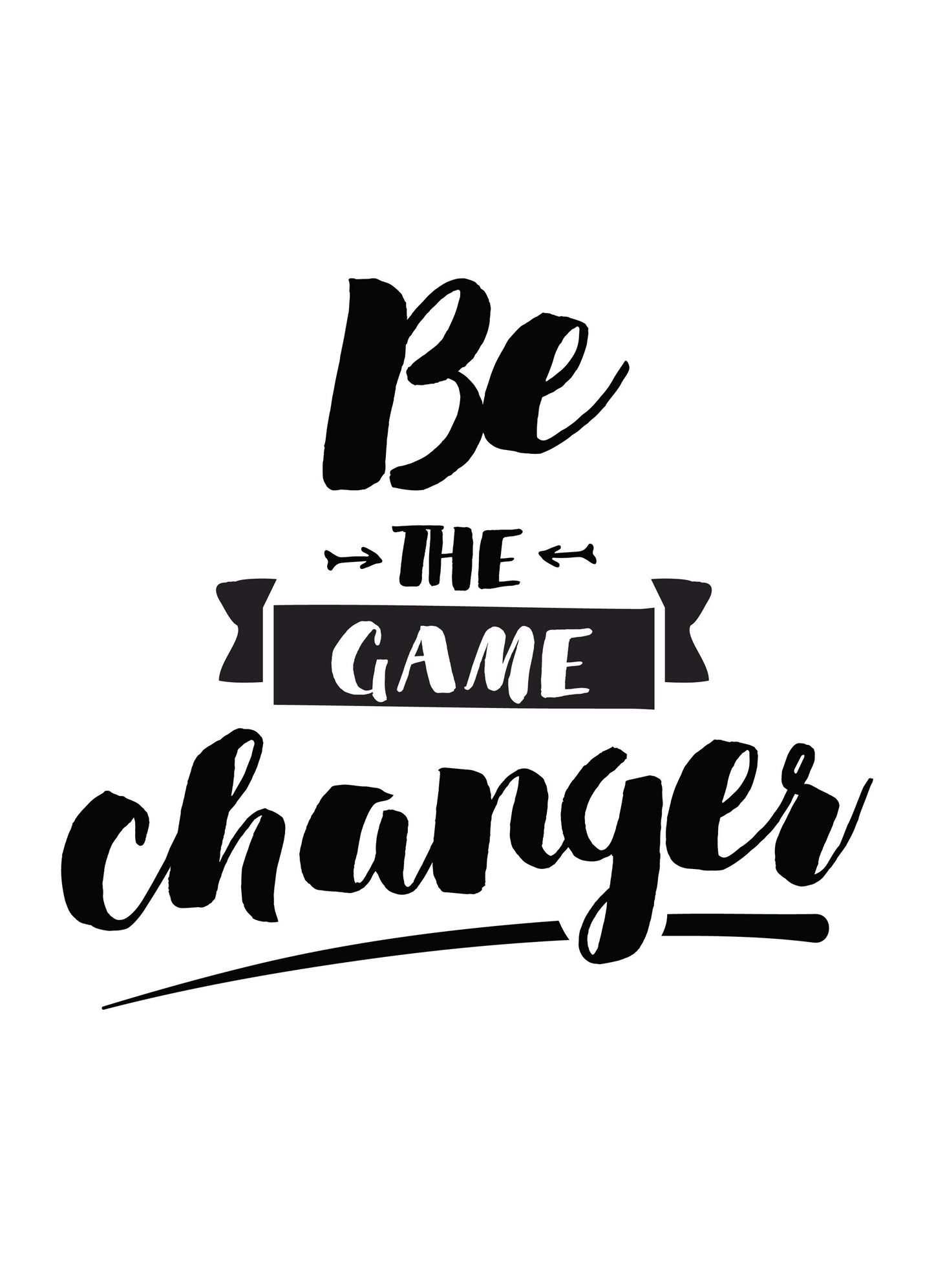Be The Game Changer Motivational Inspirational Positive Quote Poster Print Wall