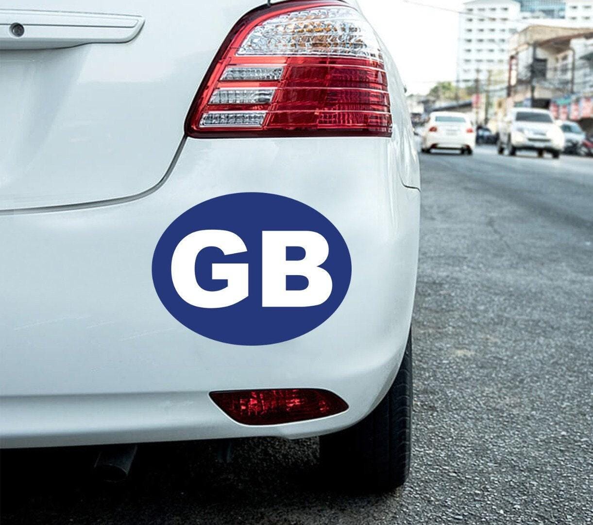 2 X Gb Car Stickers Blue Self-adhesive Car, Van, Lorry, Vinyl