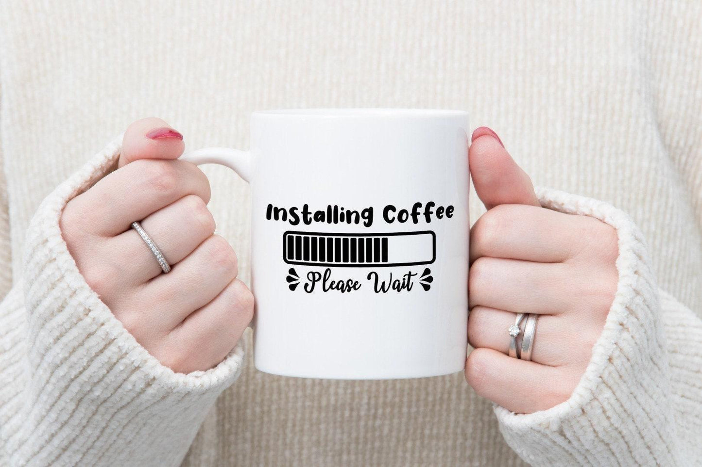 Installing Coffee Please Wait - Funny Novelty Mug & Coaster Coffee Tea Cup Office Gift