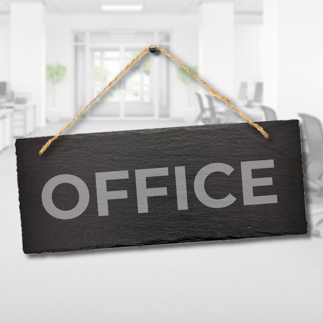 Office Engraved Hanging Indoor Outdoor Slate Plaque Home Decor Office Gift Sign