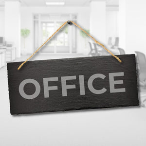 Office Engraved Hanging Indoor Outdoor Slate Plaque Home Decor Office Gift Sign