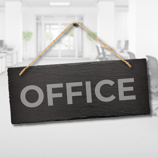 Office Engraved Hanging Indoor Outdoor Slate Plaque Home Decor Office Gift Sign