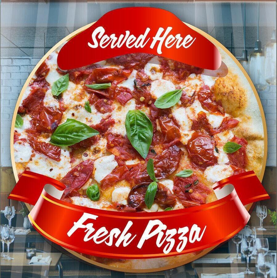 Fresh Pizza Takeaway Window Cafe Shop Restaurant Sticker Sign Pos Decal