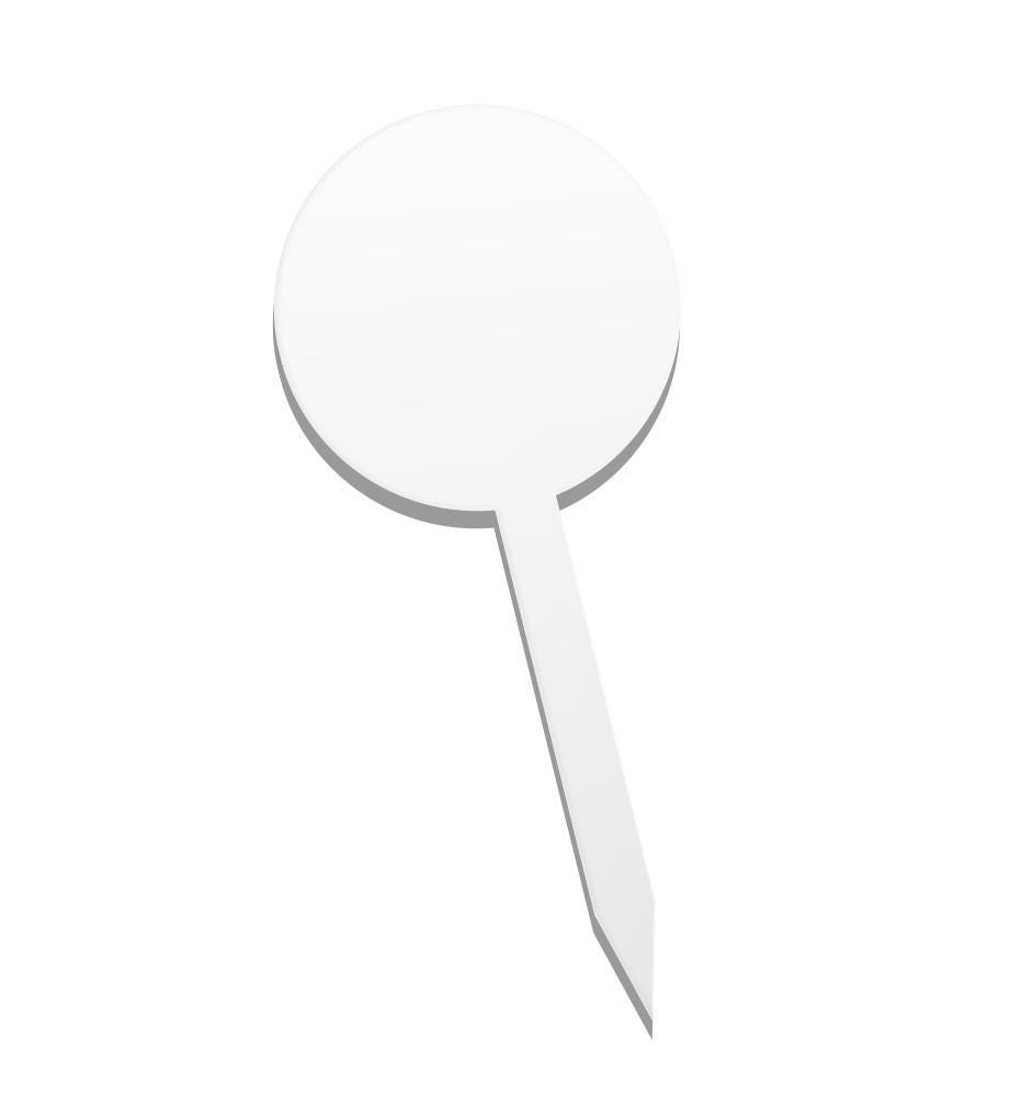 Acrylic 125mm Clear Birthday Paddle Cake Topper Round Star Hexagon Square Heart Shapes